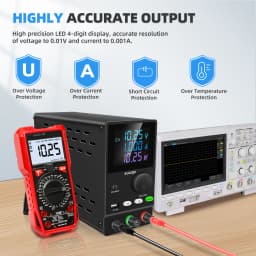 KUAIQU Repair DC Power Supply 30V 10A 5A Adjustable Bench Power Supply 60V 5A 120V 3A USB 5V2A Lab Voltage Regulator for Plating