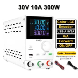 KUAIQU Repair DC Power Supply 30V 10A 5A Adjustable Bench Power Supply 60V 5A 120V 3A USB 5V2A Lab Voltage Regulator for Plating