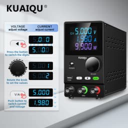 KUAIQU Repair DC Power Supply 30V 10A 5A Adjustable Bench Power Supply 60V 5A 120V 3A USB 5V2A Lab Voltage Regulator for Plating