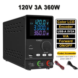 KUAIQU Repair DC Power Supply 30V 10A 5A Adjustable Bench Power Supply 60V 5A 120V 3A USB 5V2A Lab Voltage Regulator for Plating