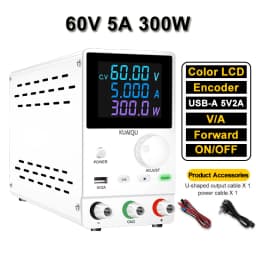 KUAIQU Repair DC Power Supply 30V 10A 5A Adjustable Bench Power Supply 60V 5A 120V 3A USB 5V2A Lab Voltage Regulator for Plating