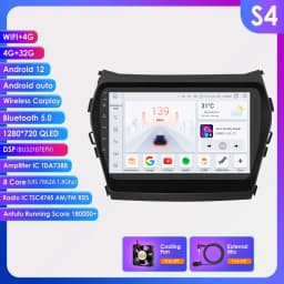 Car Android Radio Player for Hyundai IX45 Santa Fe ix 45 III XL 2013 - 2017 Autoradio Carplay Audio 2DIN Touch Screen Multimedia