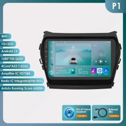 Car Android Radio Player for Hyundai IX45 Santa Fe ix 45 III XL 2013 - 2017 Autoradio Carplay Audio 2DIN Touch Screen Multimedia