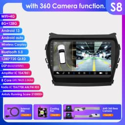 Car Android Radio Player for Hyundai IX45 Santa Fe ix 45 III XL 2013 - 2017 Autoradio Carplay Audio 2DIN Touch Screen Multimedia