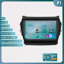 Car Android Radio Player for Hyundai IX45 Santa Fe ix 45 III XL 2013 - 2017 Autoradio Carplay Audio 2DIN Touch Screen Multimedia
