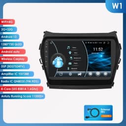 Car Android Radio Player for Hyundai IX45 Santa Fe ix 45 III XL 2013 - 2017 Autoradio Carplay Audio 2DIN Touch Screen Multimedia