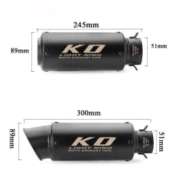 51MM For CFMOTO 450SR 450NK 2022-2025 Motorcycle Exhaust Tips Mid Link Pipe Stainless Steel Muffler Slip On DB Killer