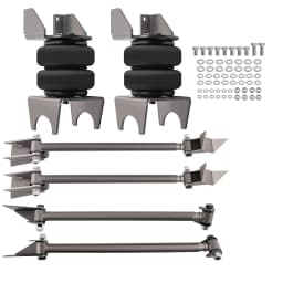 2x 2500lb Suspension Bags Heavy Duty Steel Bars Weld-On 4 Axle Link Kit For LKW