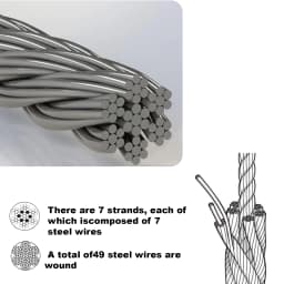 For Wayne Dalton TorqueMaster Garage Door Cable Pair 120"