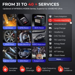 Autel MaxiPRO MP900TS MP900 TS OBD2 Diagnostic Scanner TPMS Programming Coding Tools 8 inch 40 Service