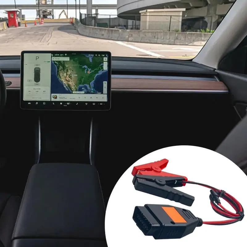 Memory Saver Connector Car Diagnostic Cable OBD2 Memory Saver Connector Memory Saver With Alligator Clip-On 12V Car Battery