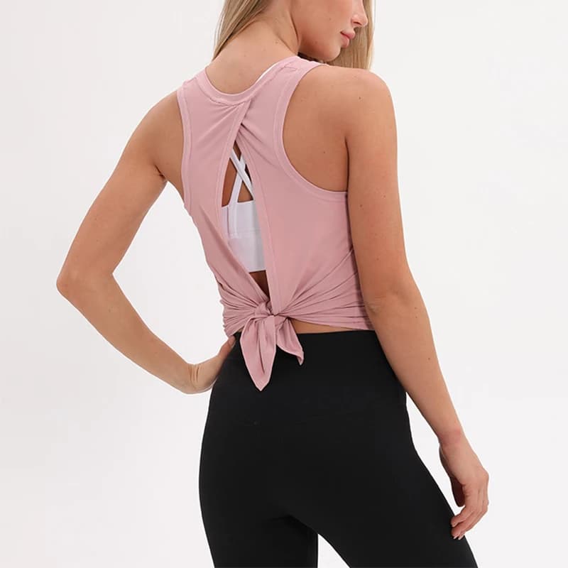 Loose Top Activewear Naked-Feel Athletic Yoga Vest Open Back Yoga Tank Tops Stretch Sexy Blouse Sport Fitness Tank Tops S-2XL