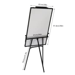Whiteboard Stand Flip Chart Tripod Whiteboard 91 x 61 cm Height Adjustable Tripod Magnetic Whiteboard Dry Wipe