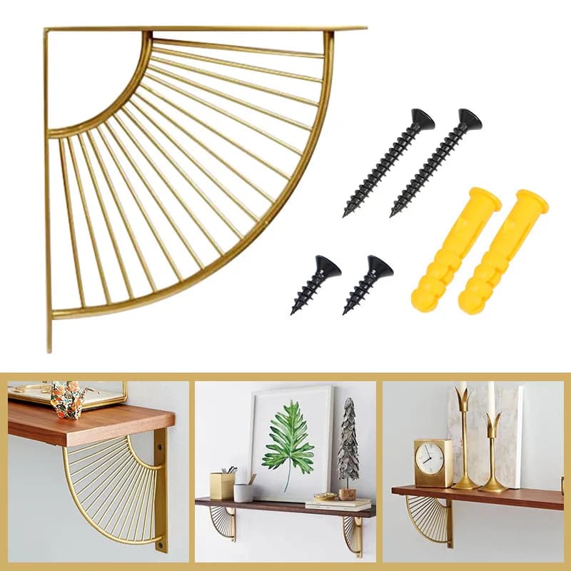 For Wood Boards With Screws Wear Resistan Triangular Shelf Bracket Decorative Kitchen Bookshelf Floating Shelf Bracket