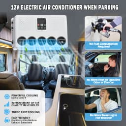 Treeligo Car Cooling 12V Air Conditioner 12000btu 24V Electrical Split Air AC Unit For RV Truck Tractors Van Motorhome Camper