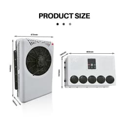Treeligo Car Cooling 12V Air Conditioner 12000btu 24V Electrical Split Air AC Unit For RV Truck Tractors Van Motorhome Camper
