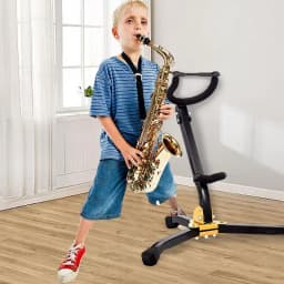 Saxophone Stand For Alto Sax Saxophone Holder Rack Adjustable Metal Triangle Base Saxophone Stand For Saxophone Lovers Kids