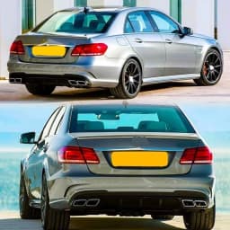 Rear Bumper Diffuser For Mercedes Benz E Class W212 Saloon with AMG Line 2014-2016 AMG E63 Style Gloss Black Accessories