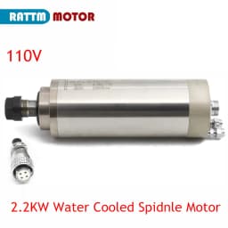 【EU Stock】CNC 2.2kw Water Cooling Spindle ER20 2200W 220V Water-Cooled Milling Spindle + 2.2KW HY VFD Inverter + Collets + Water