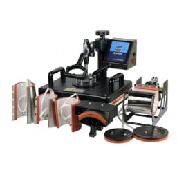 8-in-1 Heat Press Machine 30x38CM 2D Sublimation Printer for T-shirts Cap Mug Plate - Combo Craft Machine with CE Approval