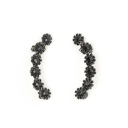 Stonefans Flower Ear Clip Jewellery Without Piercing Earrings for Women Sparkling Cuff Ear Elegant Fashion Wedding Jewelry Gifts