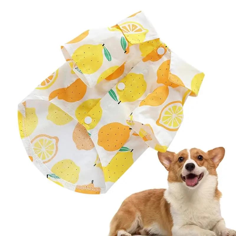 Fruit Dog Shirt Breathable Dog Apparel Pet Apparel Puppy Clothes Dog Apparel Fruit Print Puppy Outfit For Small Medium Dogs In