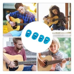 Silicone Finger Protectors 4PCS Soft Silicone Fingertip Grips Finger Sleeve Kalimba Thumb Picks Small Guitar Nails For Stringed