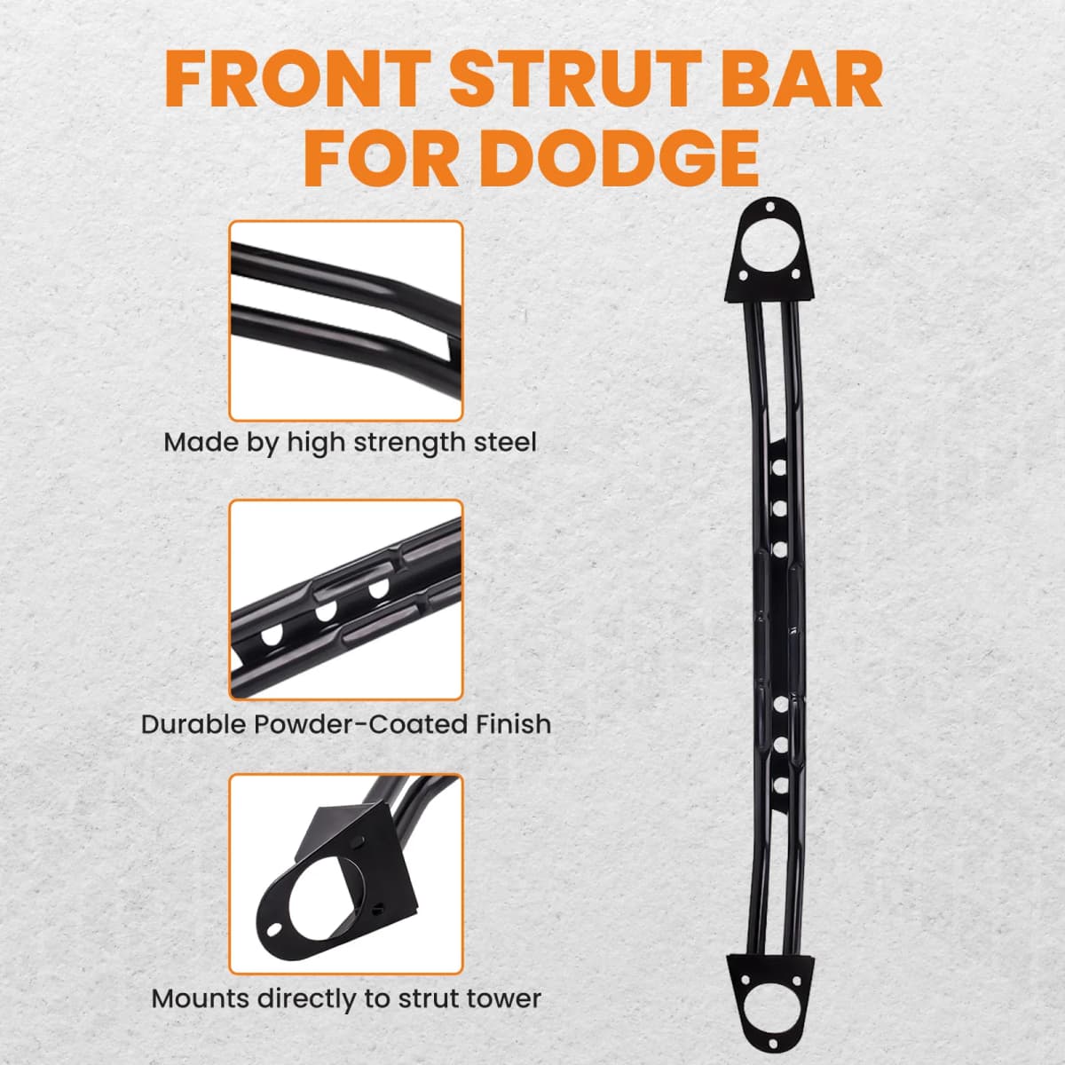 1x Front Upper Strut Tower Dual Bar Brace for Dodge Charger SRT-8 2006 2007 208 2009 2010