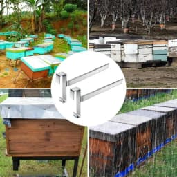 Beehive Frame Perch 2pcs Stainless Steel Beehive Holder Stable Bee Hive Supplies Multifunctional Rustproof Beekeeping Supplies