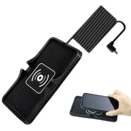 Cordless Cell Phone Charger For Car Cordless Fast Charging Pad For Auto Non-Slip Cell Phone Charger Pad Flat Charging Mat For