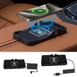 Cordless Cell Phone Charger For Car Cordless Fast Charging Pad For Auto Non-Slip Cell Phone Charger Pad Flat Charging Mat For