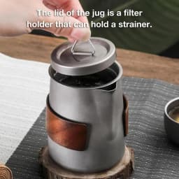 Camping Tableware Set Lightweight Titanium Coffee Pot Tea Kettle Outdoor Camping Kettle Set 3 Cups Tea Set For Hiking Picnic