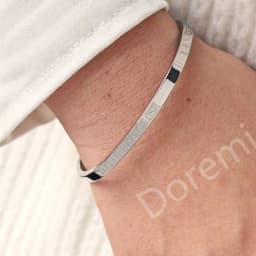 DOREMI Custom Letter Name Jewelry Bracelet Bangle Gift You Can Do It Dark Engrave Bangle 4mm Bangle Engrave Letters Bangle