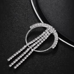 Stonefans Round Tassel Necklace Earring Set Luxury Indian Wedding New Bridal Jewelry Sets Women Accessories Fashion Rhinestone