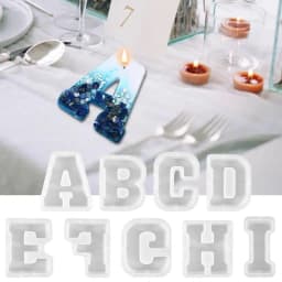 Resin Letter Molds Letter Candle Mold Baking Molds For DIYs Candle Chocolate Cake Plaster Home Decor Candle Making Supplies