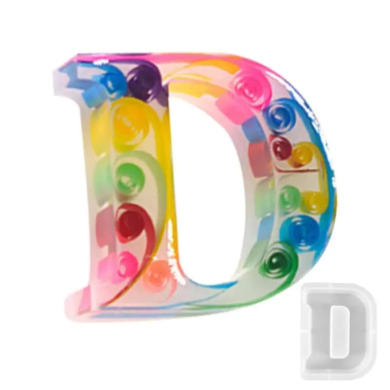 Resin Letter Molds Letter Candle Mold Baking Molds For DIYs Candle Chocolate Cake Plaster Home Decor Candle Making Supplies