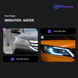 AKD Head Lamp for Honda Accord G9 LED Headlight 2013-2015 Headlights Accord DRL Turn Signal High Beam Angel Eye Projector Lens