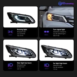 AKD Head Lamp for Honda Accord G9 LED Headlight 2013-2015 Headlights Accord DRL Turn Signal High Beam Angel Eye Projector Lens