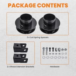2.5 Inch Front Lift Kit For Dodge Ram 2500 2014-2022 Shock Extension Brackets