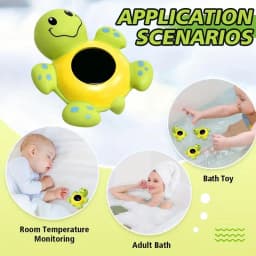 LED Bath Thermograph Cartoon Turtle Thermograph For Toddler Bathing Quickly Measure Temperature Warning Thermograph For Bathroom