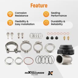 Maxpeedingrods 44mm External Cooled Turbo Wastegate For Universal Turbos With Wastegate