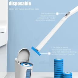 Toilet Wand Kit Soft Toilet Wand Bowl Brush With Holder Toilet Cleaning Kit Automatic Multifunctional Cleaning Supplies For