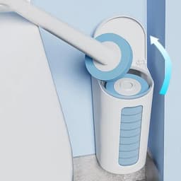 Toilet Wand Kit Soft Toilet Wand Bowl Brush With Holder Toilet Cleaning Kit Automatic Multifunctional Cleaning Supplies For
