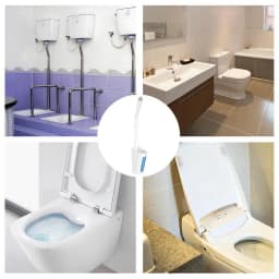 Toilet Wand Kit Soft Toilet Wand Bowl Brush With Holder Toilet Cleaning Kit Automatic Multifunctional Cleaning Supplies For