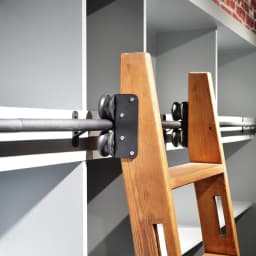 DIYHD 500cm Black Sliding Library Ladder Hardware Rolling Full Set Track Kit(No Ladder), Floor Roller with Brake