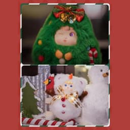 Christmas Stuffed Doll Cute Plushie Santa Snowmen Elk Random Style Cartoon Doll Christmas Fantasy Series Plush Toys Home Decor