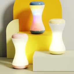 Touch Bedside Table Lamp LED Full-Color RGB Light Touch Control Table Lamp 360 Rotating Hourglass Shape Cordless Touch Lamp For