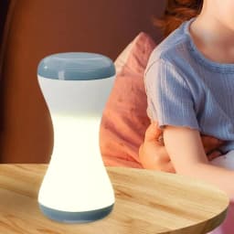 Touch Bedside Table Lamp LED Full-Color RGB Light Touch Control Table Lamp 360 Rotating Hourglass Shape Cordless Touch Lamp For