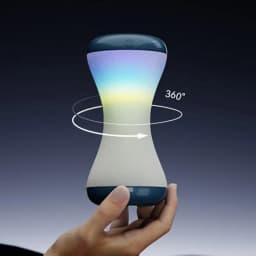 Touch Bedside Table Lamp LED Full-Color RGB Light Touch Control Table Lamp 360 Rotating Hourglass Shape Cordless Touch Lamp For