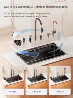 Neptune Star Whale Rain Vegetable Washing Basin Large Single Slot Thickened 304 Stainless Steel Sink Kitchen Household Dish Sink